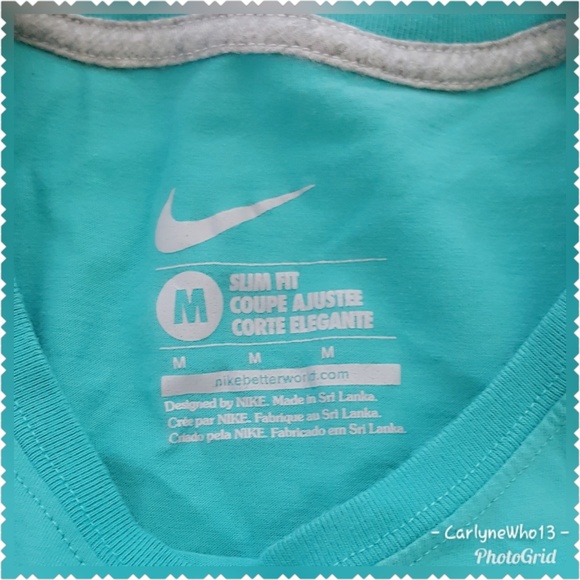 Nike Women's Too Hot Logo Tee Teal Medium - Picture 3 of 5